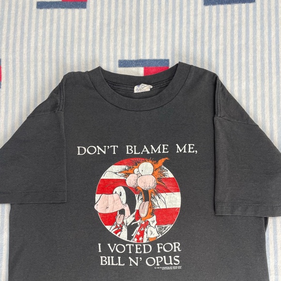 Vintage 1986 Washington Post Bill N Opus Cartoon Election short sleeve tee shirt - Picture 3 of 10